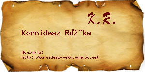 Kornidesz Réka névjegykártya