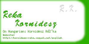 reka kornidesz business card